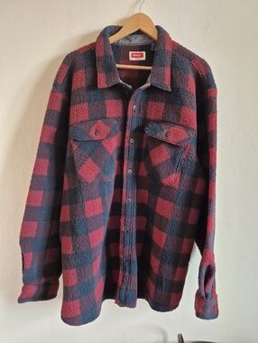 Wrangler Snap Front Fleece Jacket 2XL Buffalo Plaid